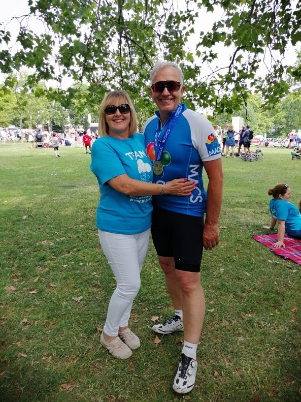 Steve at the finish